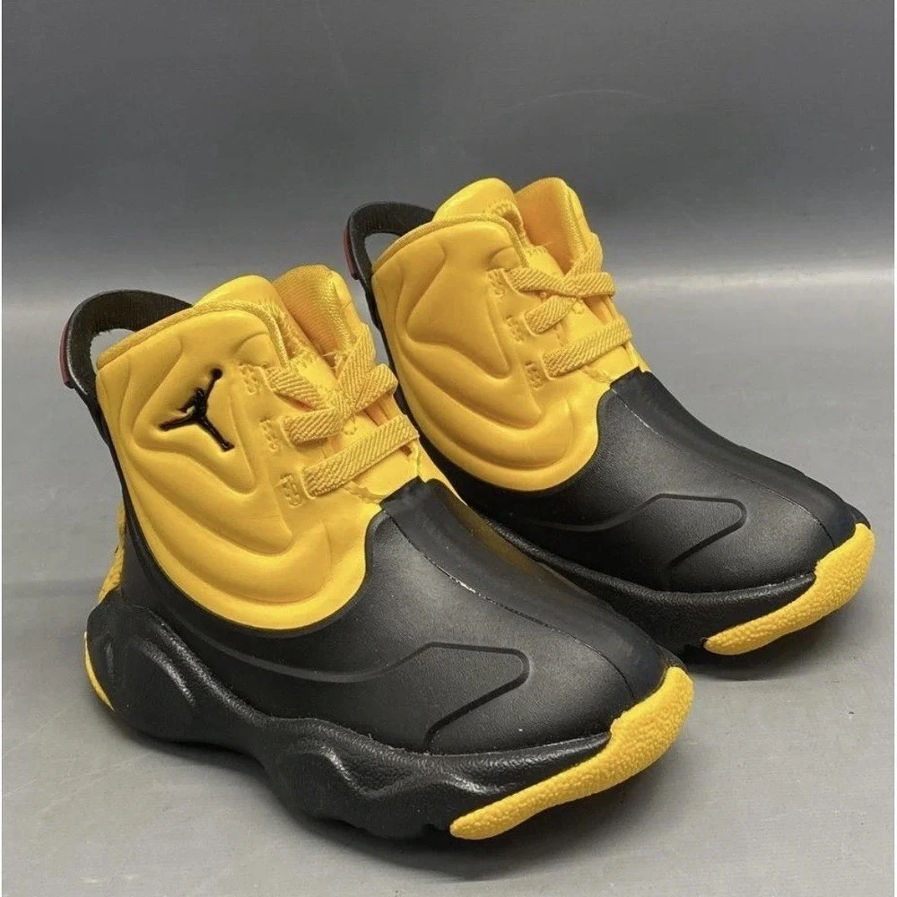 Nike Air Jordan Drip 23 (TD) Rain Boots CT5799-706‎ Yellow Black Toddler Size 5C